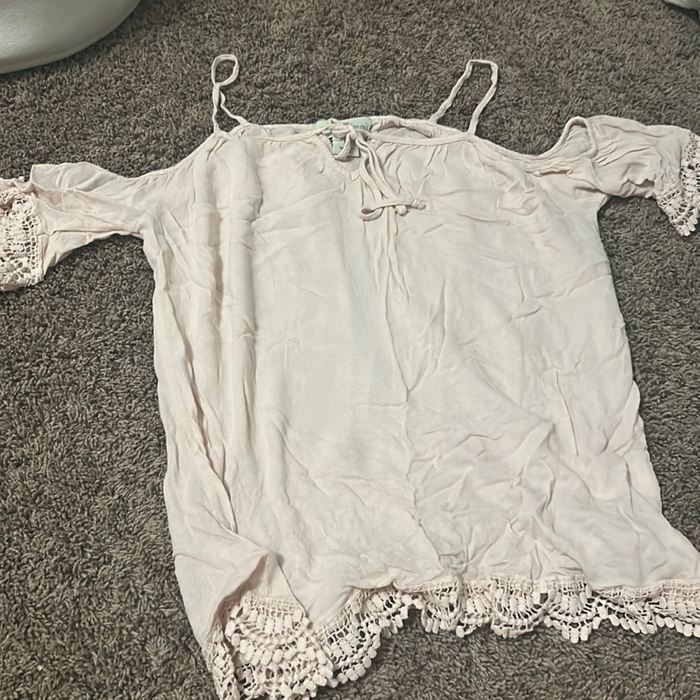 women’s blouse pink and textured